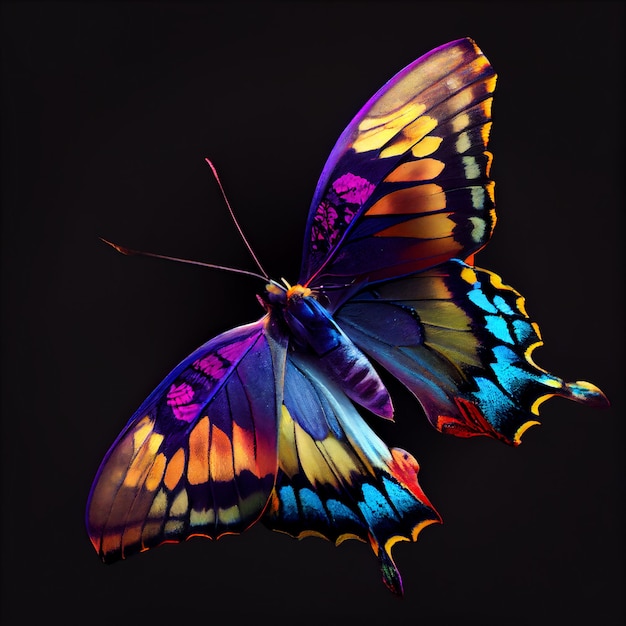 Tropical realistic butterfly