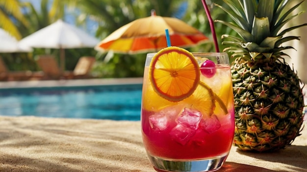 Tropical refreshing drink