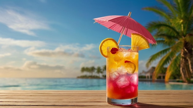 Tropical refreshing drink