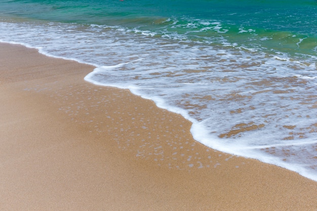 Tropical sea, seashore with waves