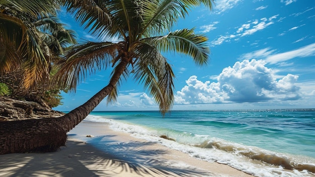 Tropical sea summer Beach and palm trees Nature and landscape travel