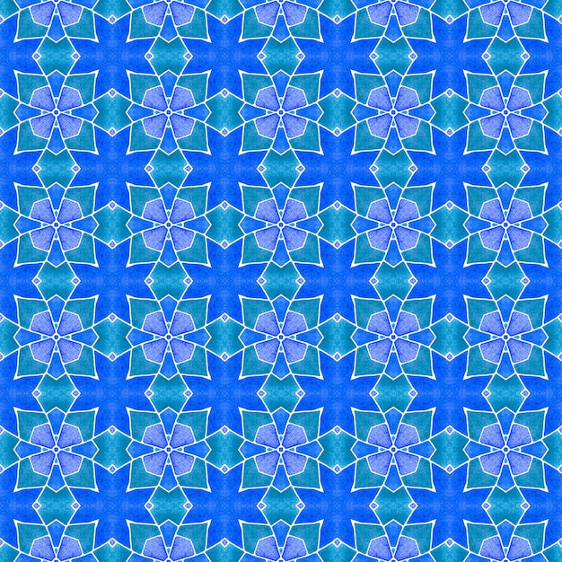 Tropical seamless pattern. Blue bizarre boho chic summer design. Hand drawn tropical seamless border. Textile ready wondrous print, swimwear fabric, wallpaper, wrapping.