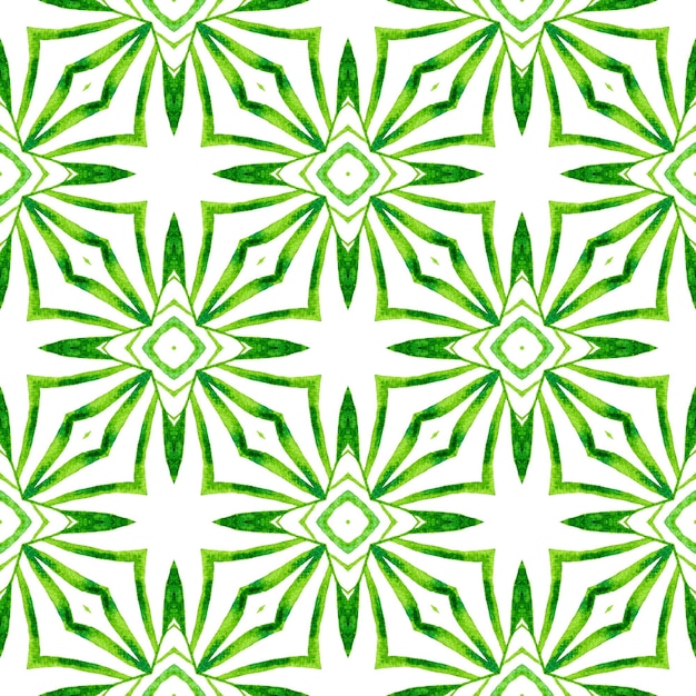 Tropical seamless pattern Green charming boho chic summer design Textile ready flawless print swimwear fabric wallpaper wrapping Hand drawn tropical seamless border