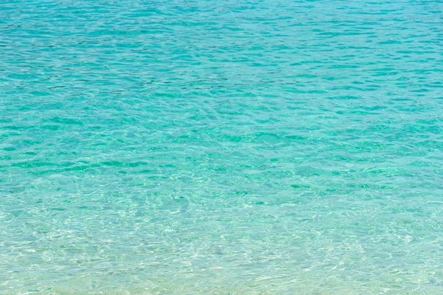 Tropical summer beach and transparent blue sea water background.