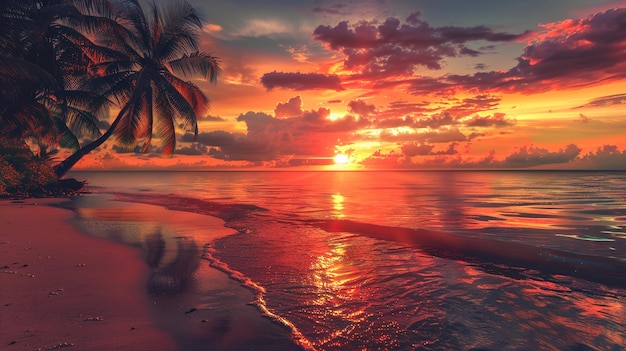 Photo tropical sunset