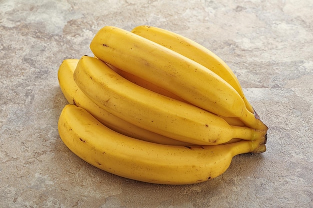 Tropical yellow banana fruit heap