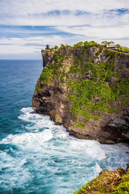 Tropics Beach Uluwatu in Indonesia Bali. Vacation Travel Tourism Relax.