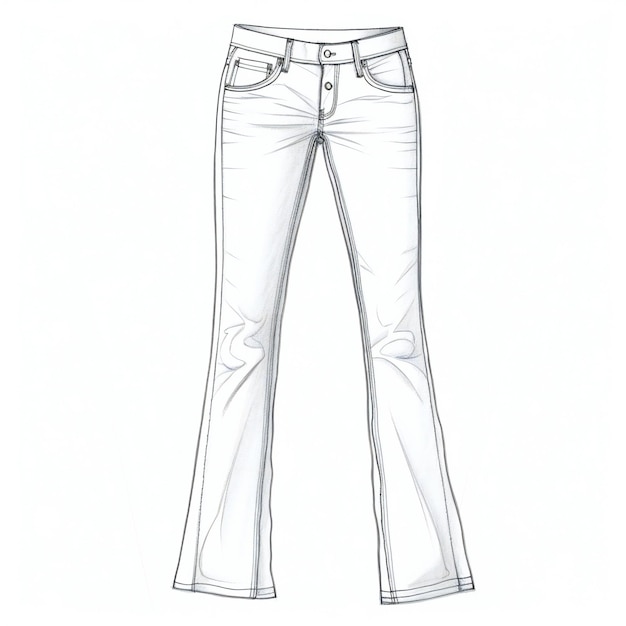 Trousers on white background