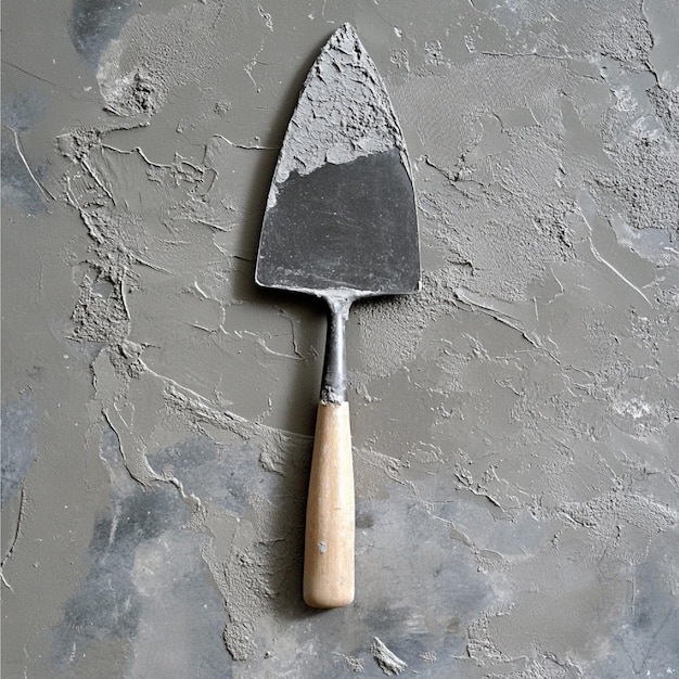 Photo trowel for applying and spreading mortar or plaster