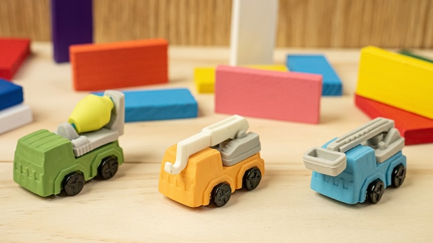 The truck building toy multi colour  for property and building content