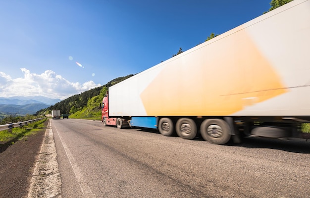 Truck on road