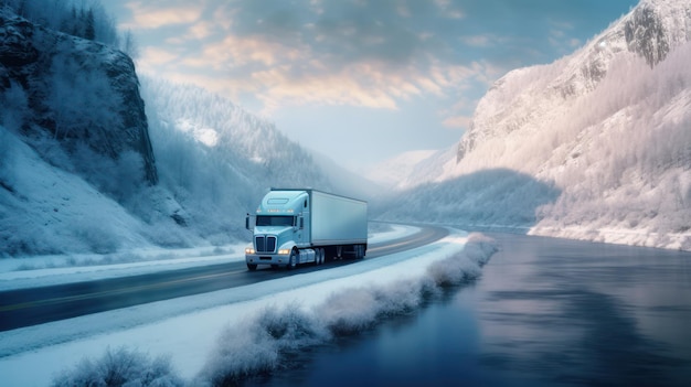 Truck on a road