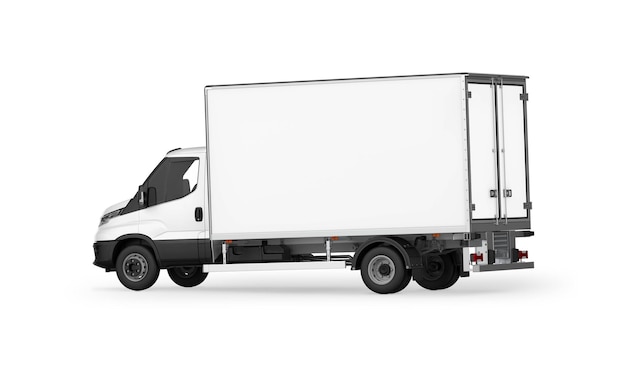 Truck on white background