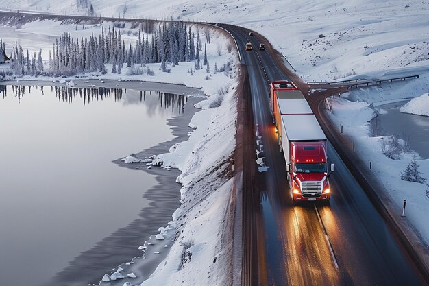 Photo trucks in winter