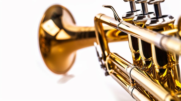 Trumpet on isolated white background