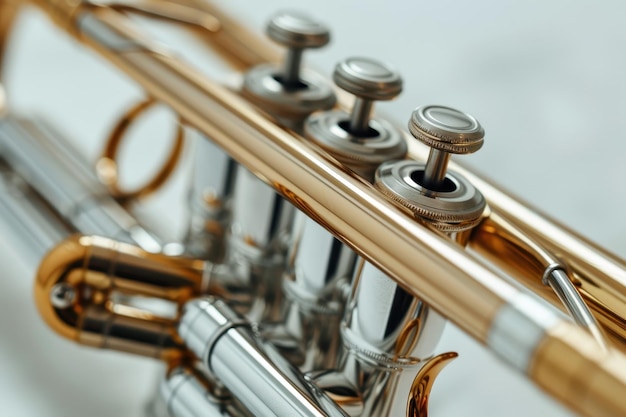 Photo trumpet on white background