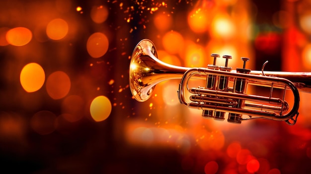 Trumpet with bokeh background