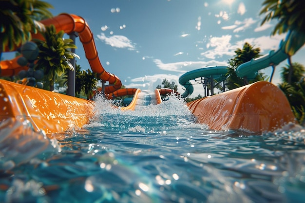 Trying water slides