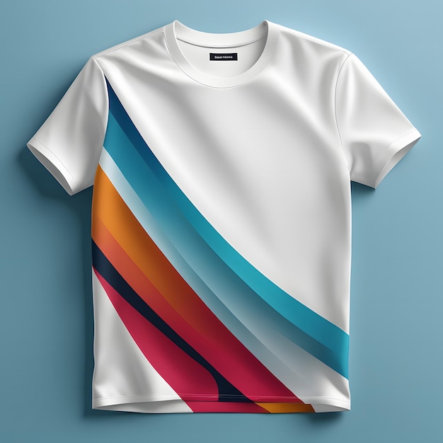 Tshirt design template with abstract geometric pattern