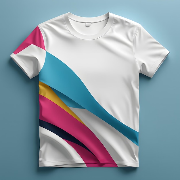 Tshirt design template with abstract geometric pattern