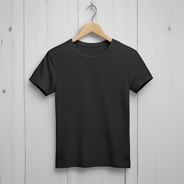 Photo tshirt mockup black