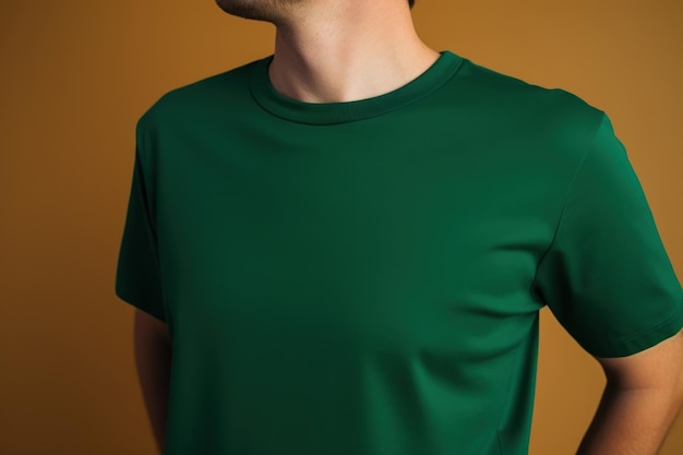 Photo tshirt sleeve green midsection