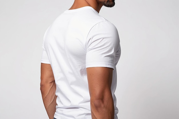 Photo tshirt sleeve white midsection