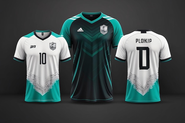 tshirt sport design template Soccer jersey mockup for football club uniform front and back100