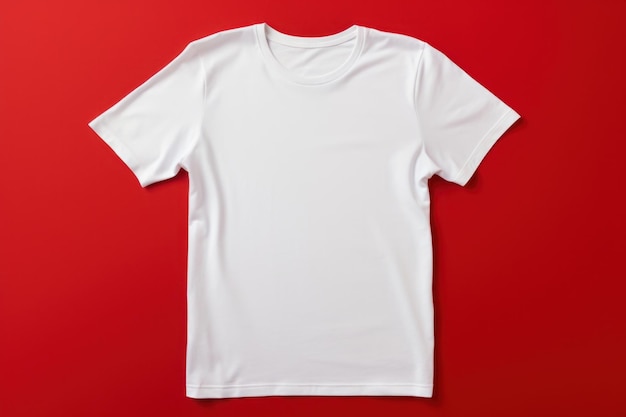 Tshirt white red red background