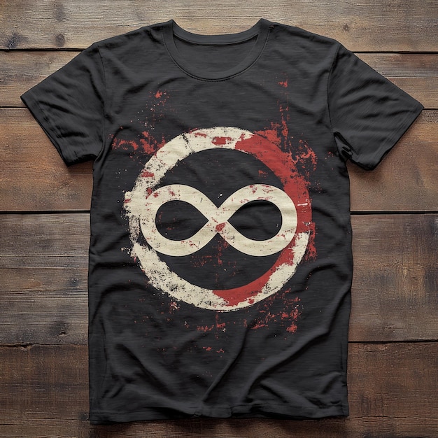 Photo tshirt with an artistic infinity symbol design