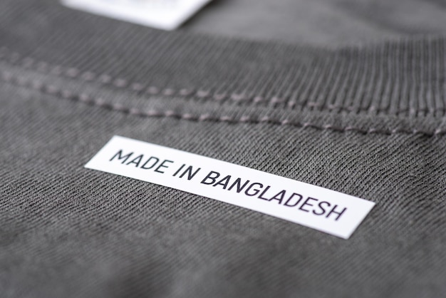 Tshirt with inscription Made in Bangladesh