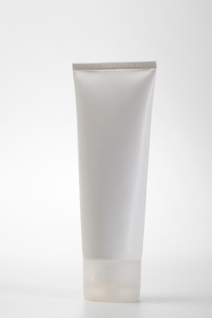 Tube pouch standing white plastic product