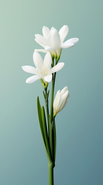 Tuberose flower blurred background AI Generated