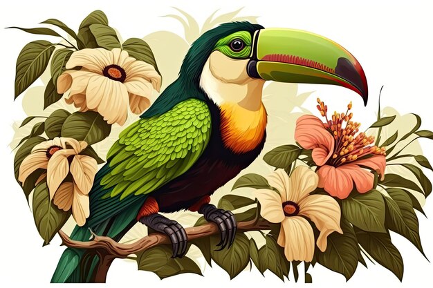 The tucano or toucan is an exotic parrot