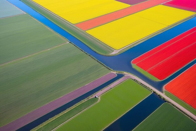 Photo tulip fields in holland