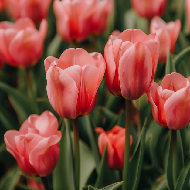 tulip flower field