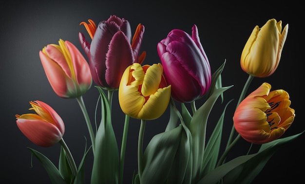 Tulip flower Generative AI