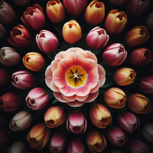 Photo tulip flower photography