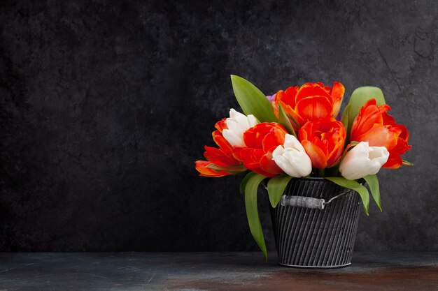 Tulip flowers bouquet