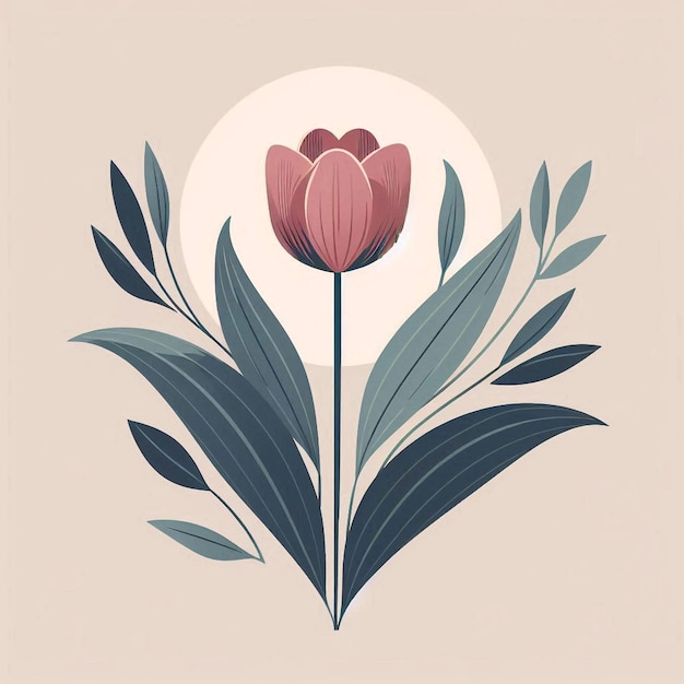 Photo tulip flowers illustration background design