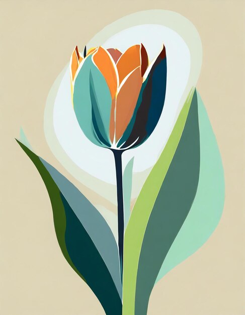 Tulip flowers illustration