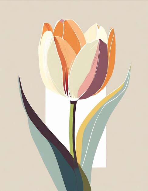 Tulip flowers illustration