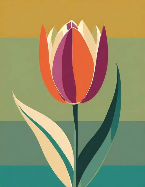 Tulip flowers illustration