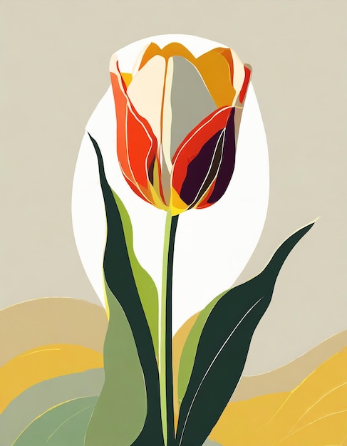 Tulip flowers illustration