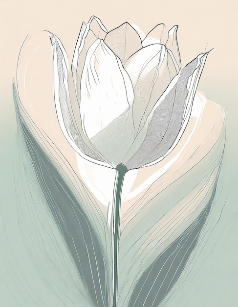 Tulip flowers illustration