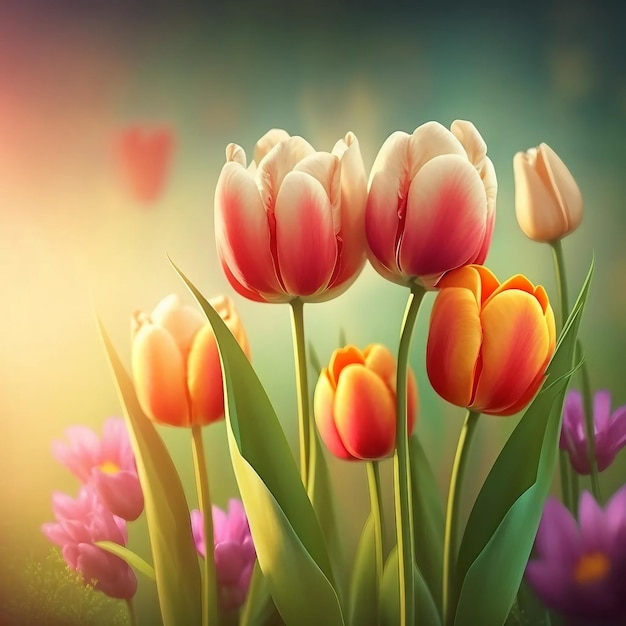 Tulips Nature Background