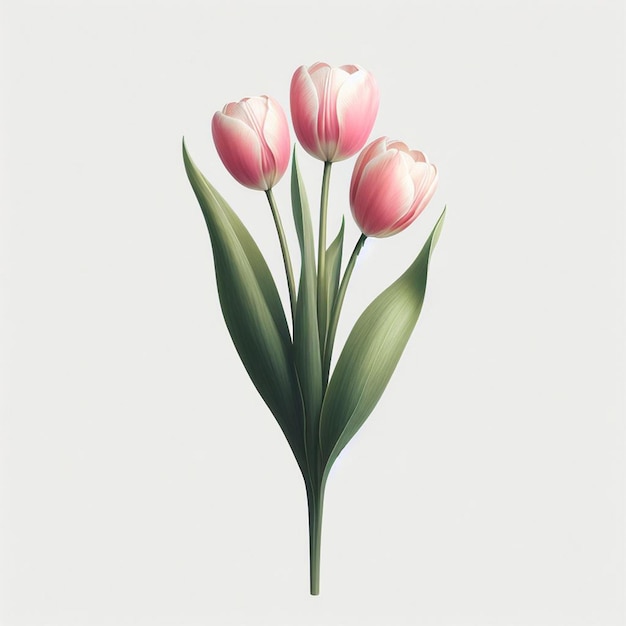 TULIPS ON A WHITE BACKGROUND 3