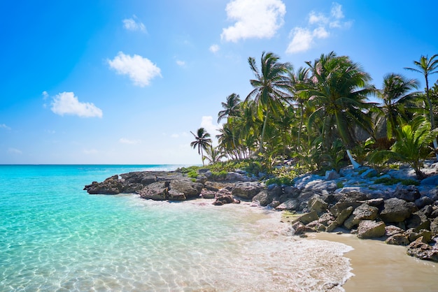 Tulum Caribbean beach in Riviera Maya