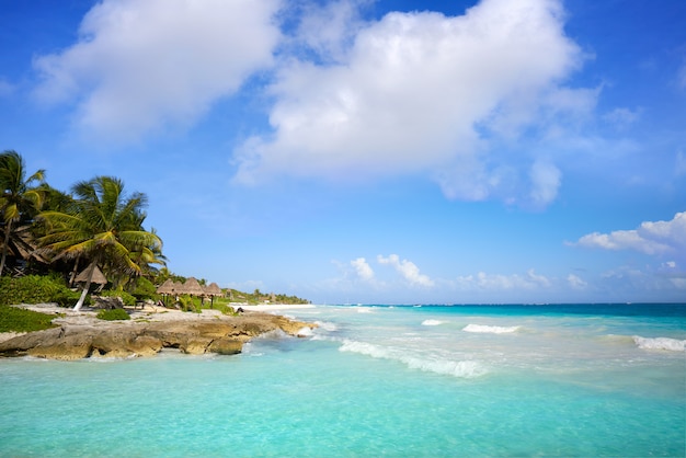 Tulum Caribbean beach in Riviera Maya