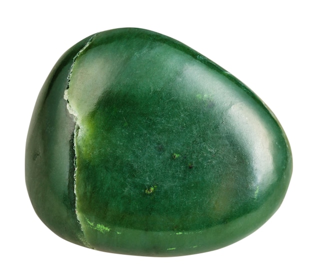 Tumbled green Nephrite jade mineral gemstone